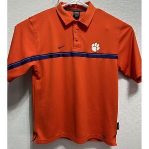 Nike Team Dri Fit Clemson Tigers Short Sleeve‎ Polo Shirt Men's Size Small